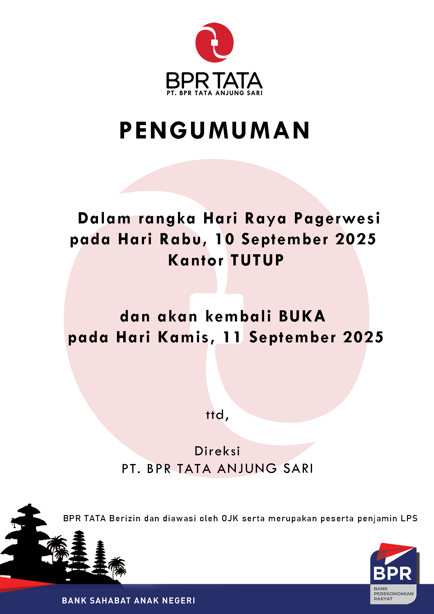 Pengumuman hari libur pagerwesi@0.75x Pengumuman hari libur pagerwesi@0.75x