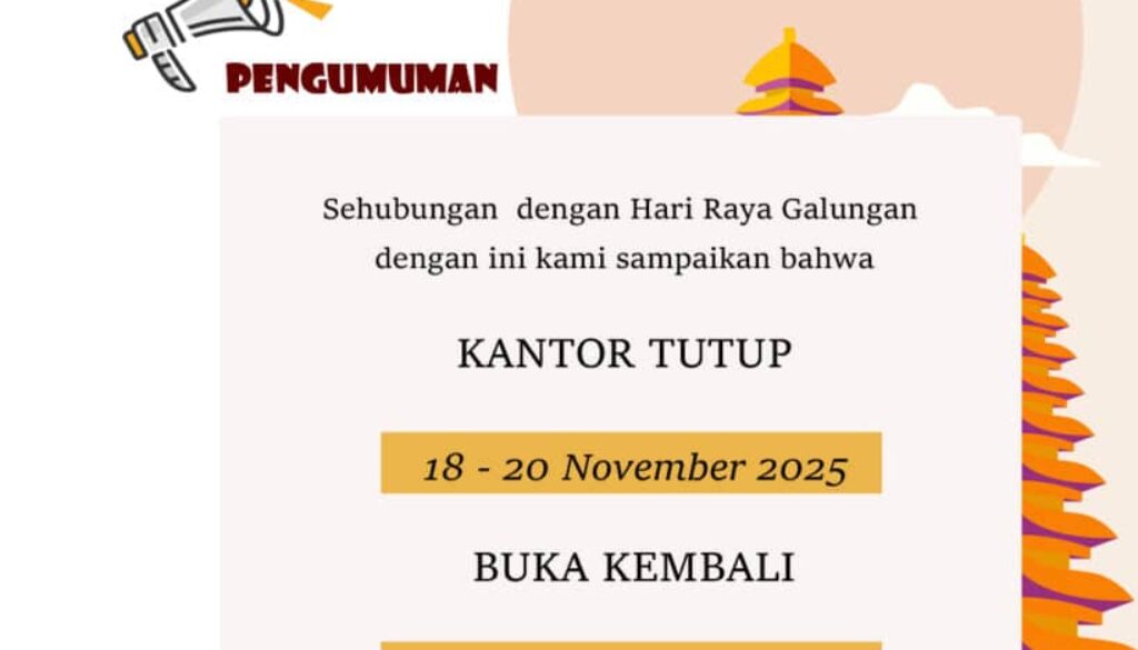 Pengumuman Libur Galungan